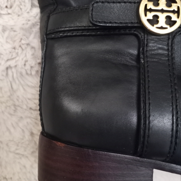 Tory Burch Leather Black Preppy Bristol Equestrian Boot Country Boho Old Money 8 - Picture 6 of 10